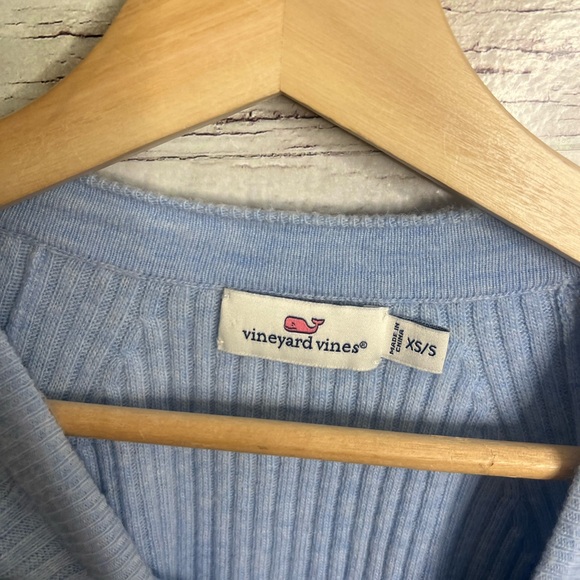 Vineyard vines blue short sleeve poncho cape sweater oversized size xs - Picture 4 of 6